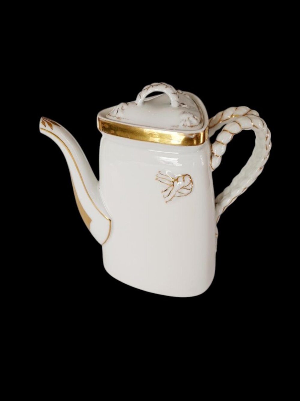 Antique Haviland Limoges Rope Handle Coffee Pot 1879-1889